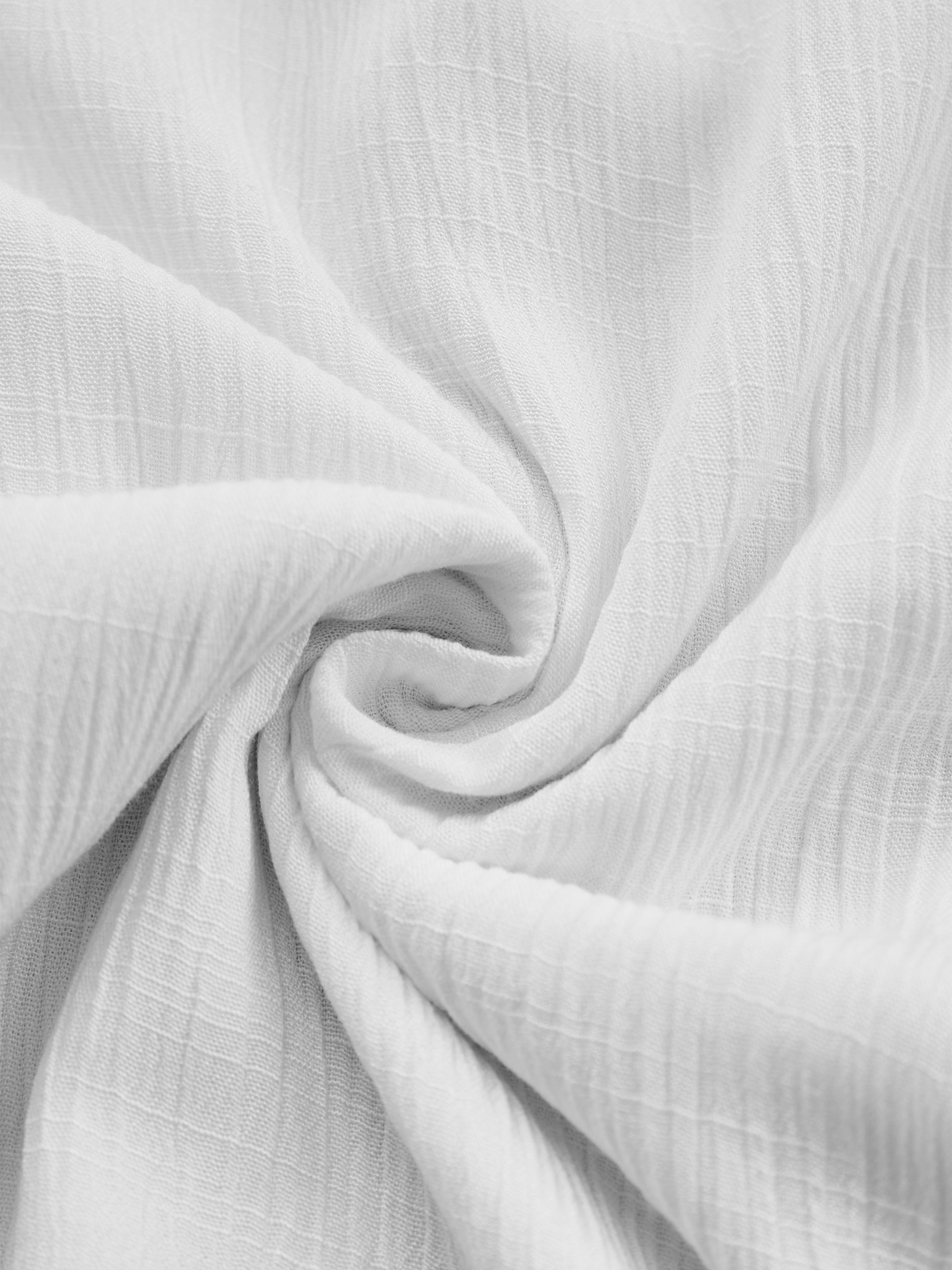 Trendé™ | Josefine Baumwoll-Leinen-Maxikleid mit langen Ärmeln und Plisseefalten