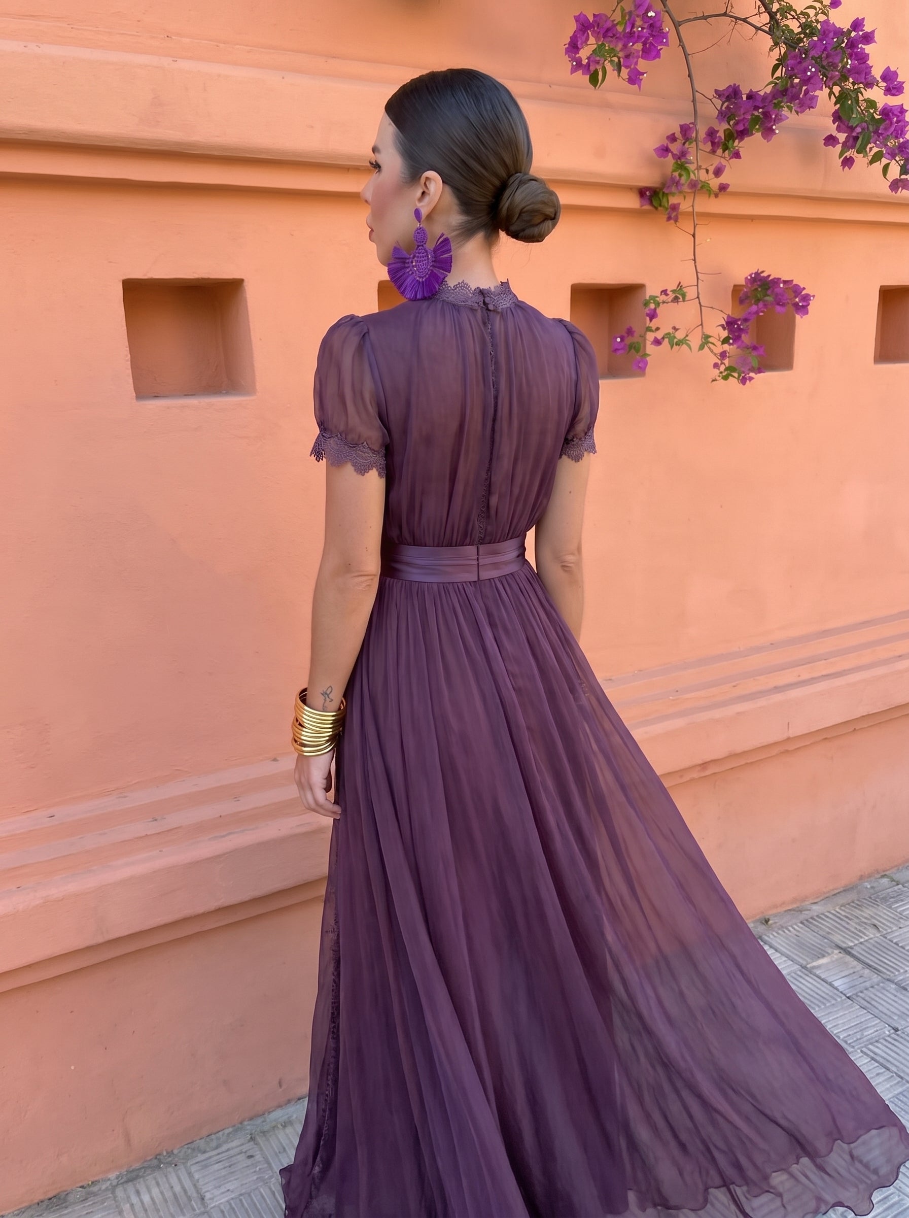 Trendé™ | Ashley Langes Chiffonkleid im Vintage-Stil