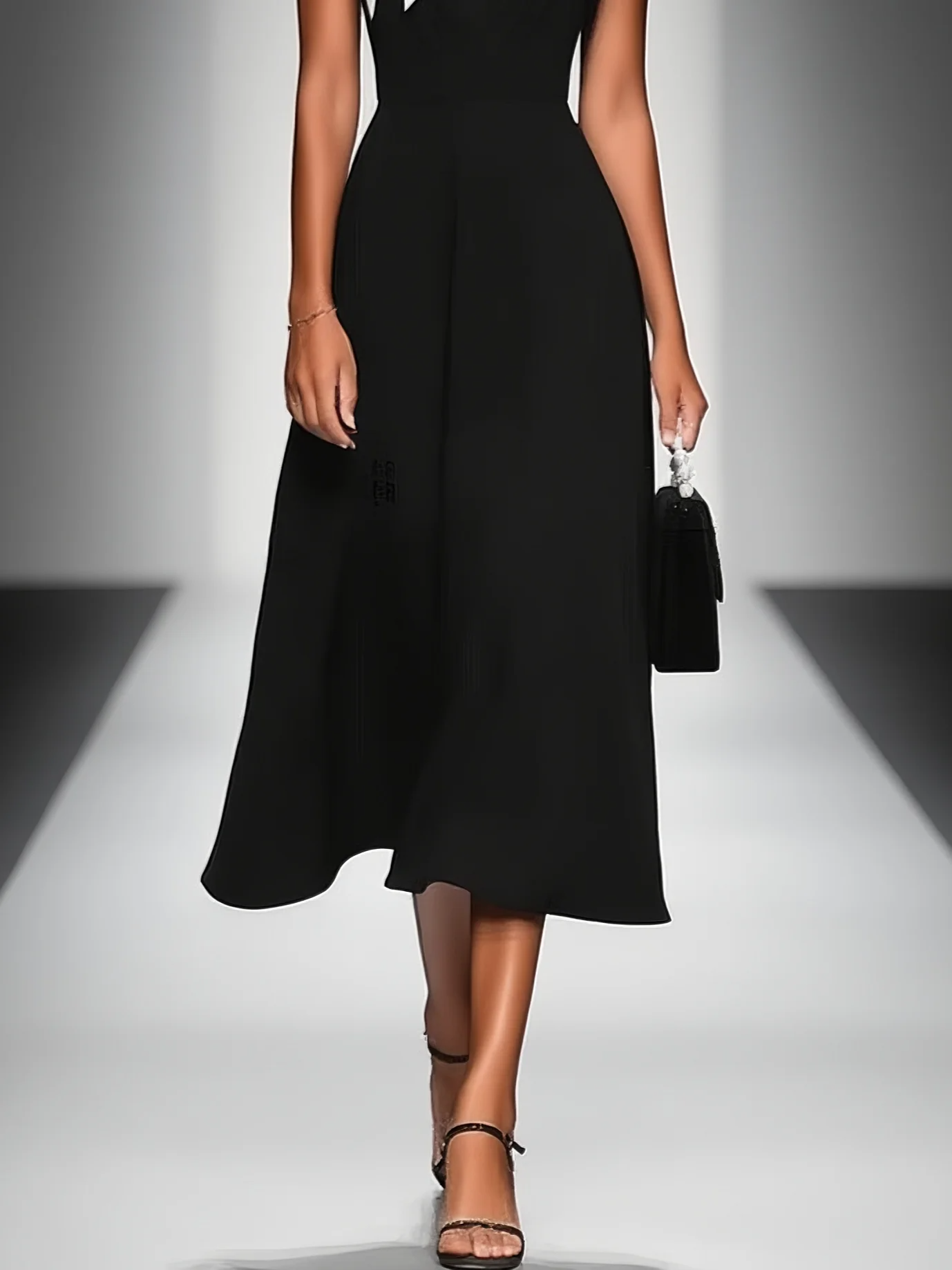 Trendé™ | Noemi Midikleid mit Karree-Ausschnitt und betonter Taille