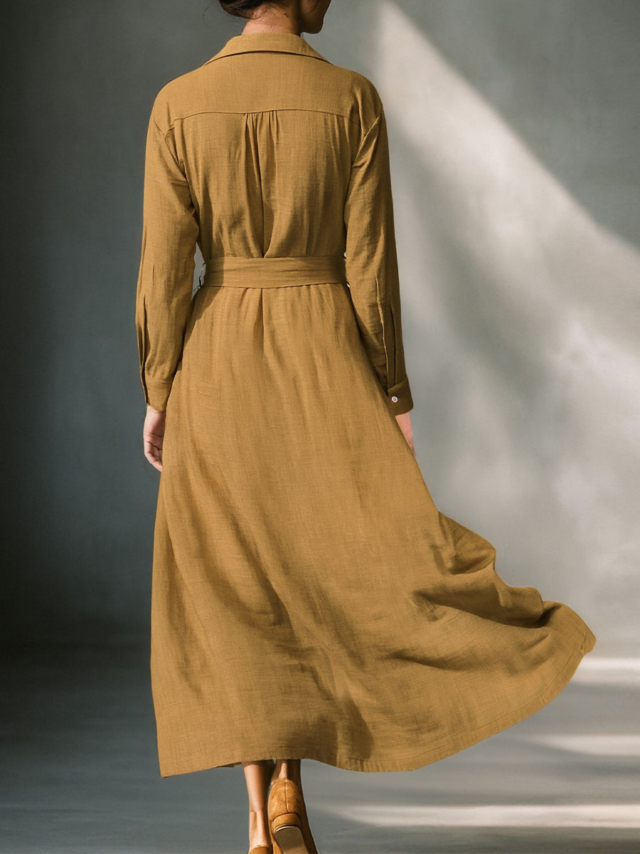 Trendé™ | Kira Leinenmix-Hemdkleid mit Gürtel