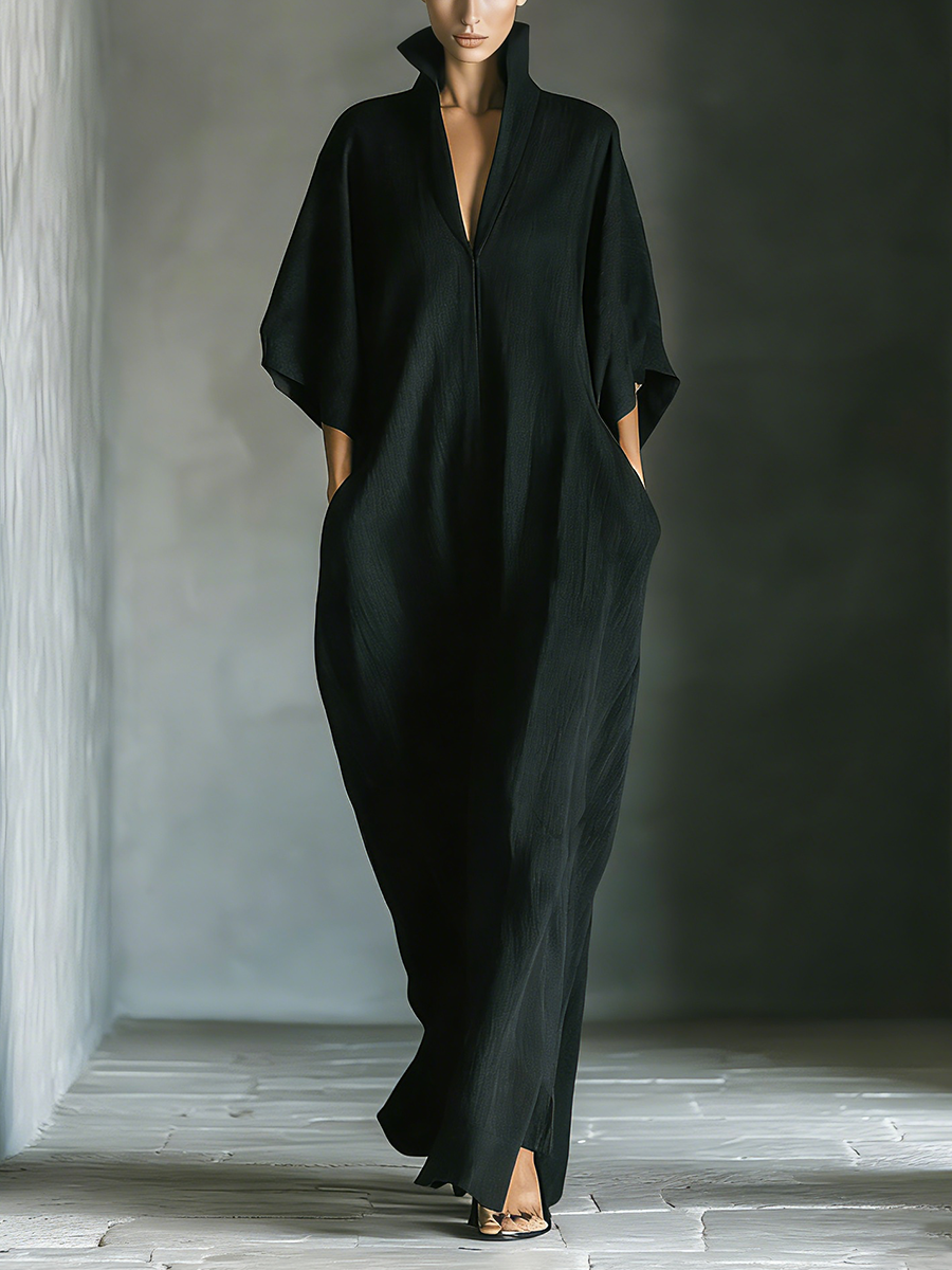 Trendé™ | Melina Baumwollmix-Maxikleid mit Taschen und Oversize-Passform