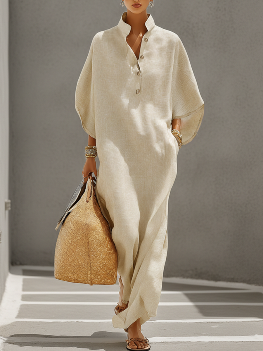 Trendé™ | Liv Leinenmix-Kleid mit Resort-Look
