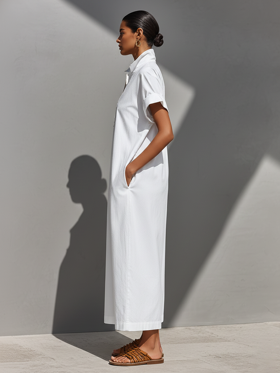 Trendé™ | Lavinia Baumwoll-Hemdkleid mit Reissverschluss