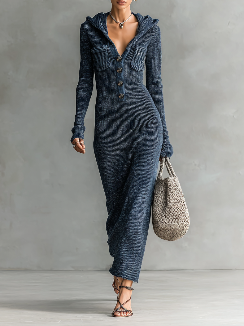 Trendé™ | Delia Elegantes Strick-Maxikleid
