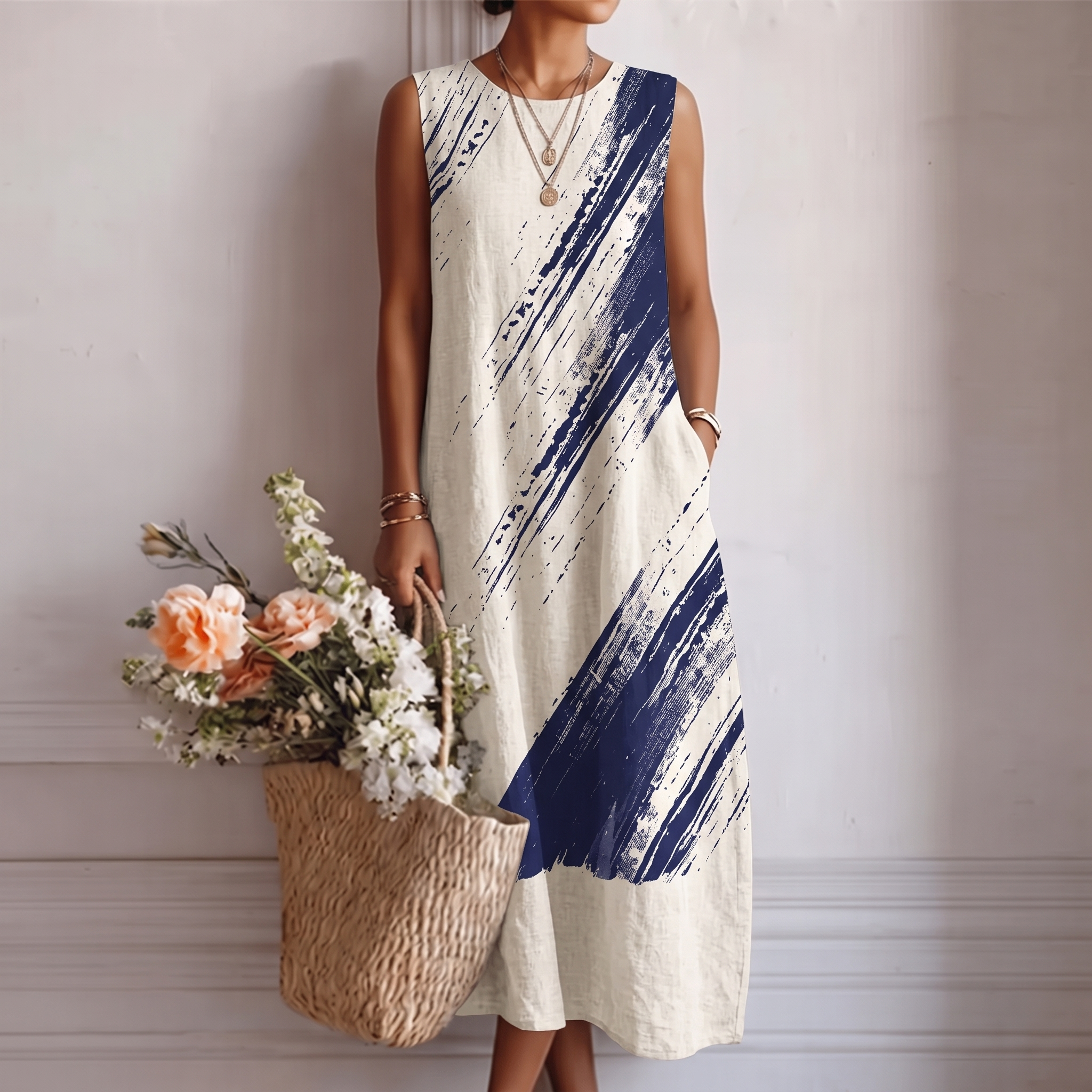 Trendé™ | Elin Elegantes Midi-Kleid für den Alltag