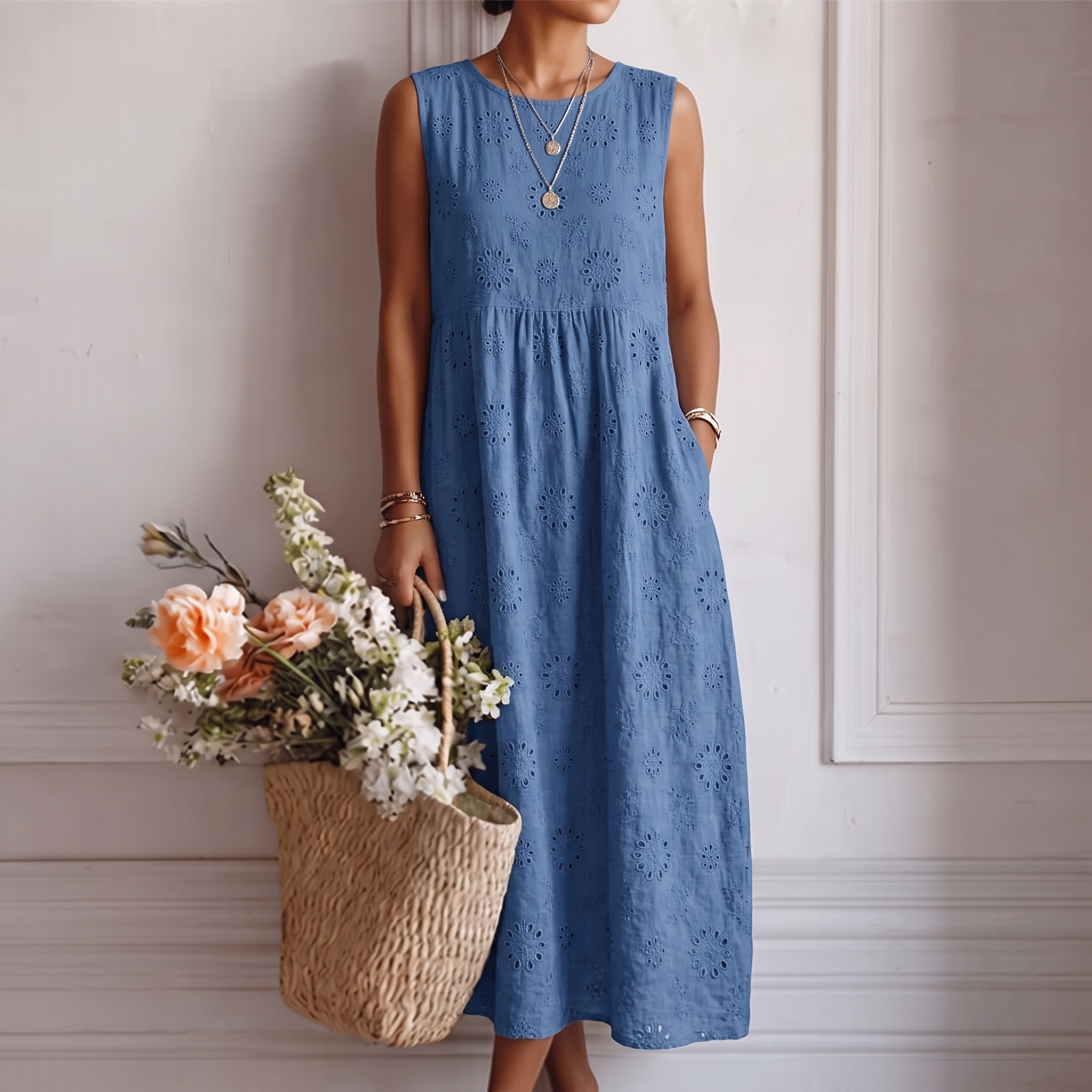 Trendé™ | Ida Sommerliches Midi-Kleid für jeden Tag