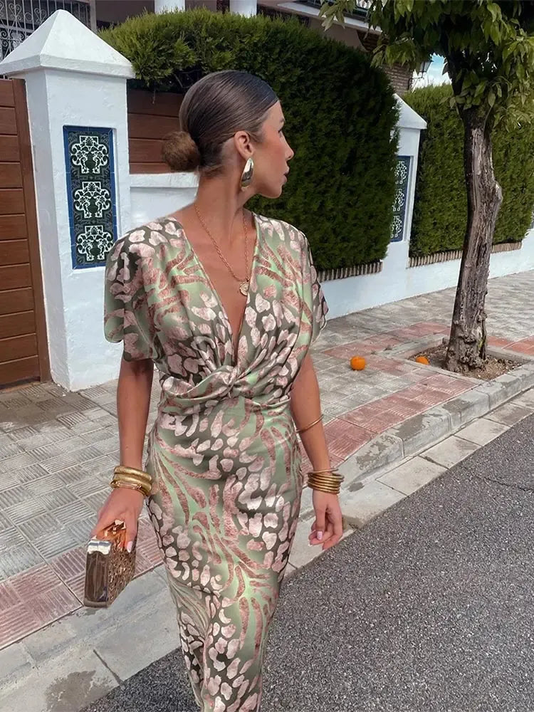 Trendé™ | Claire Midikleid in Kupferoptik