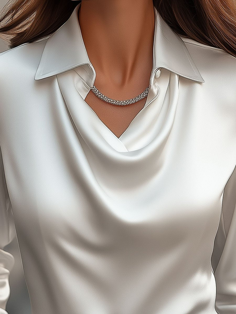 Trendé™ | Vivienne Elegante Satinbluse