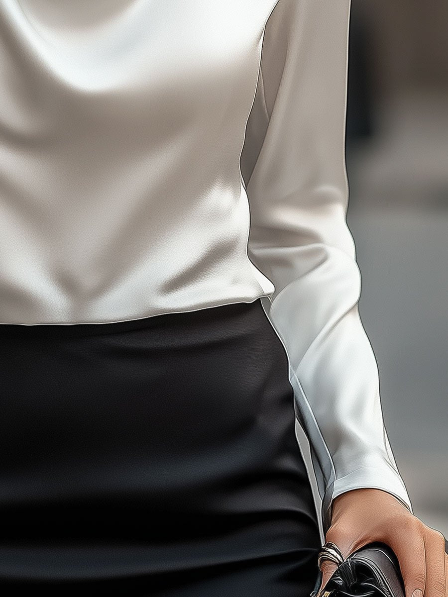 Trendé™ | Vivienne Elegante Satinbluse