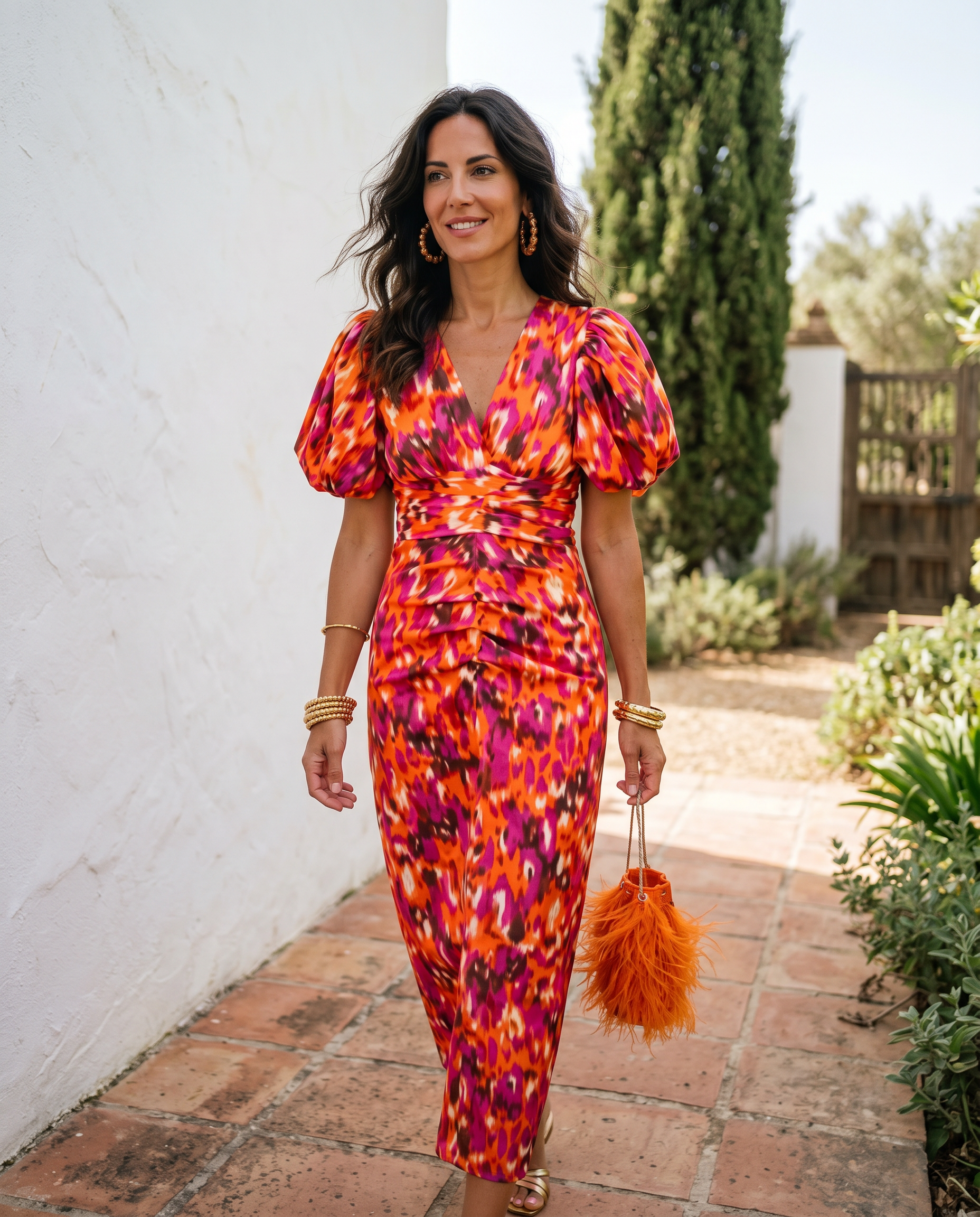 Trendé™ | Carla Mindi Kleid mit plissierten Ärmeln