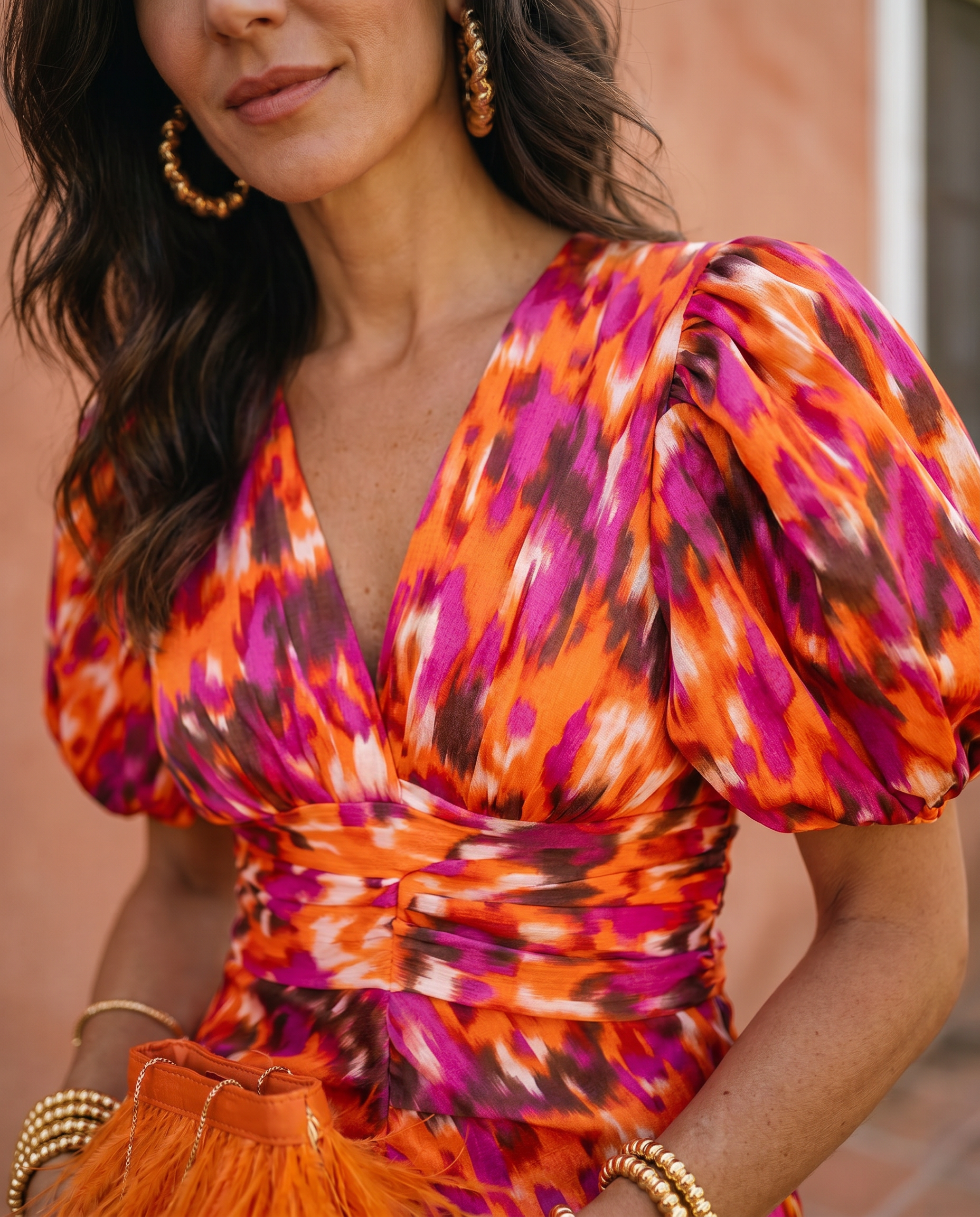 Trendé™ | Carla Mindi Kleid mit plissierten Ärmeln