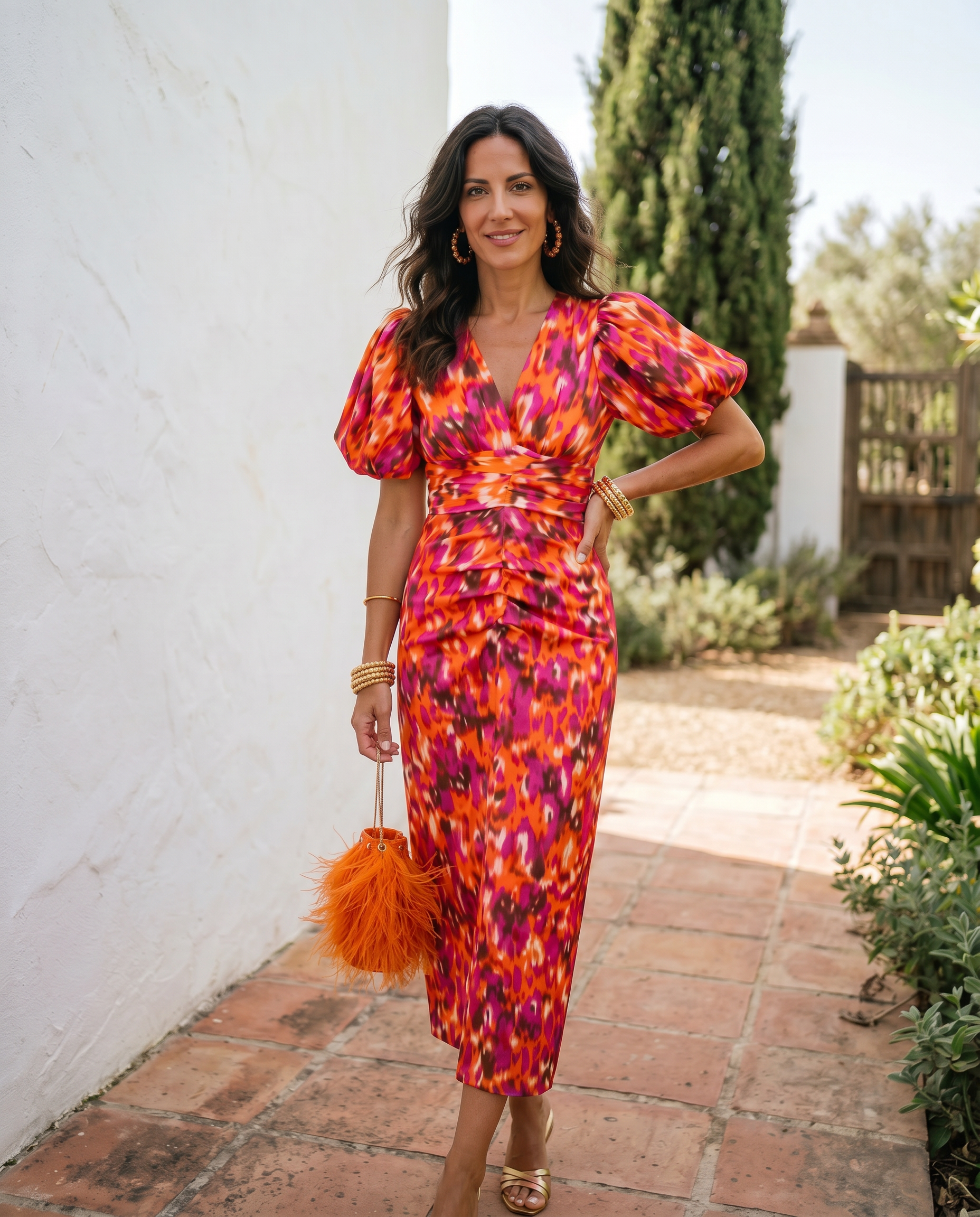 Trendé™ | Carla Mindi Kleid mit plissierten Ärmeln