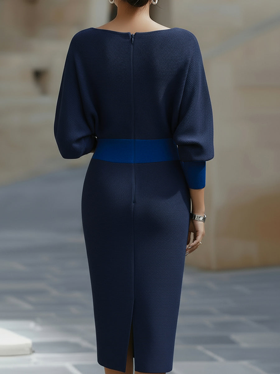 Trendé™ | Amalia Drapiertes Midi-Etuikleid