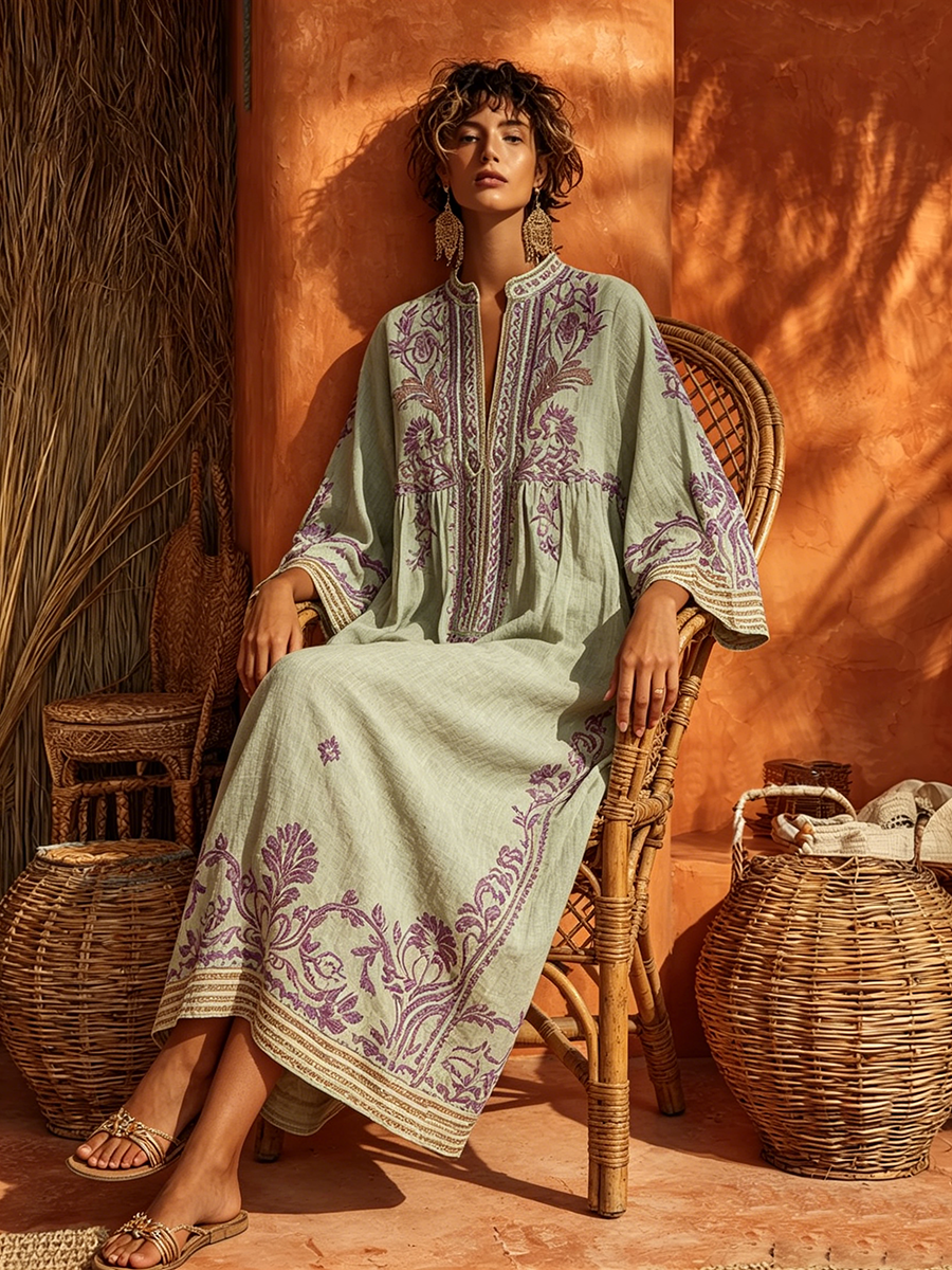 Celestina | Besticktes Boho-Kleid mit mediterranem Charme