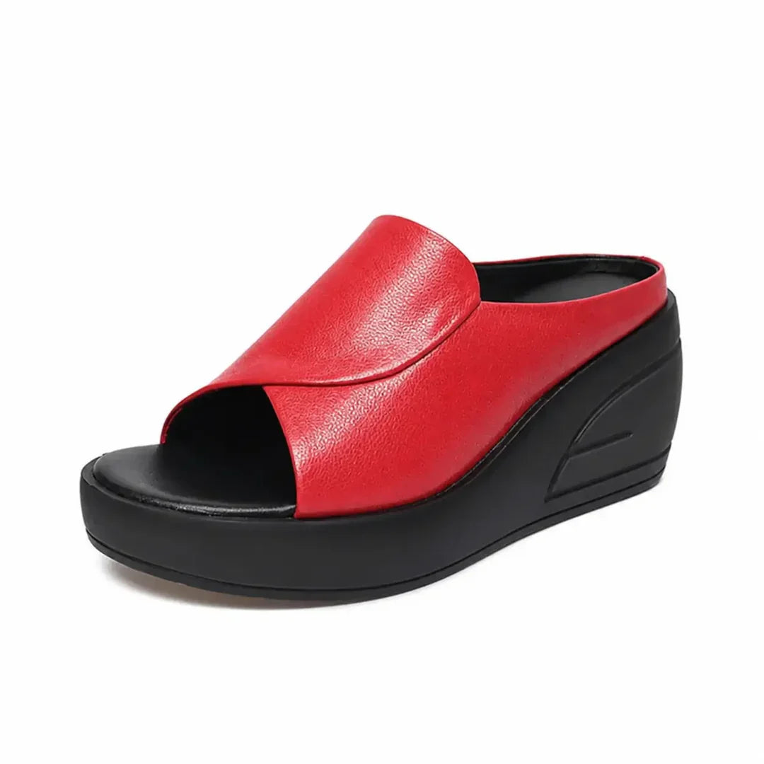Eliza | Bequeme Keilabsatz-Pantolette mit dicker Sohle