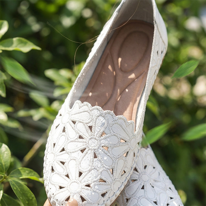 Trendé™ | Sofia Ballerinas mit floralen Ausschnitten