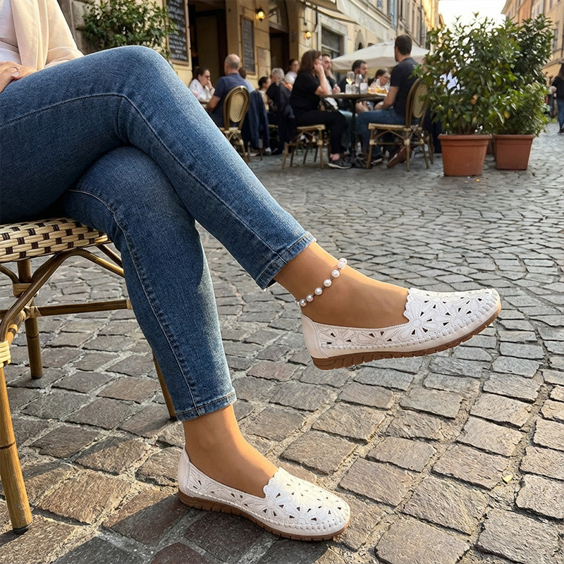 Trendé™ | Sofia Ballerinas mit floralen Ausschnitten