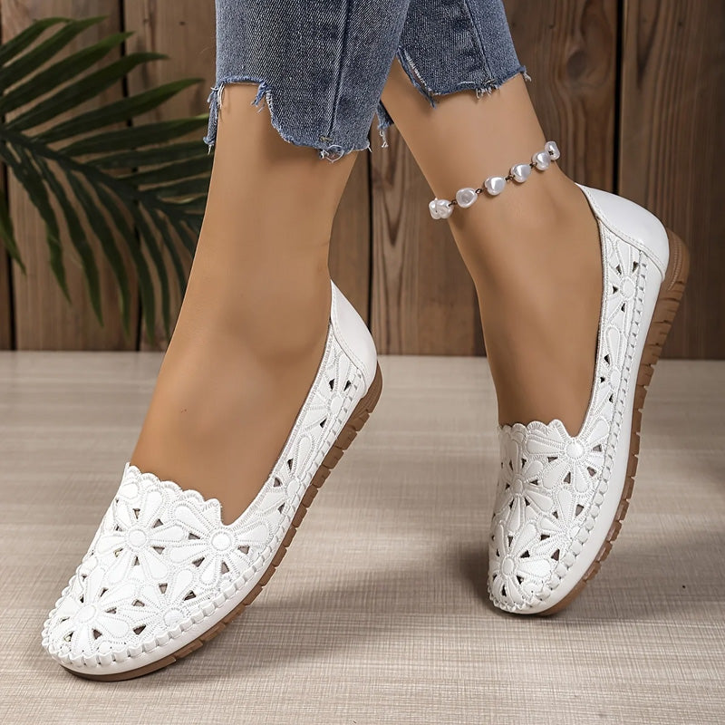 Trendé™ | Sofia Ballerinas mit floralen Ausschnitten