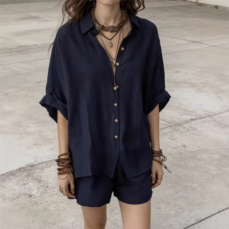 Trendé™ | Elina Luftiges Zweiteiliges Set mit V-Ausschnitt
