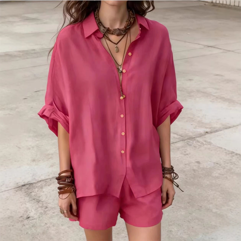 Trendé™ | Elina Luftiges Zweiteiliges Set mit V-Ausschnitt