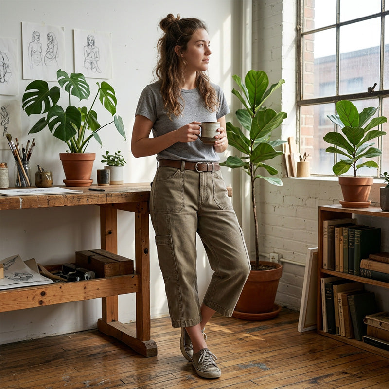 Trendé™ | Kaia Cargo-Capri-Hose mit praktischen Taschen