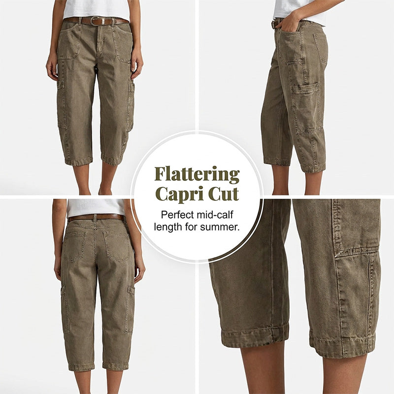 Trendé™ | Kaia Cargo-Capri-Hose mit praktischen Taschen
