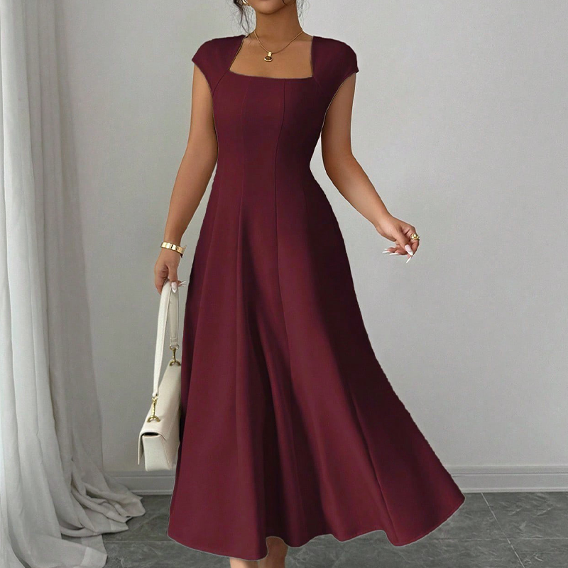 Trendé™ | Aurelia A-Linien-Maxikleid mit Karree-Ausschnitt