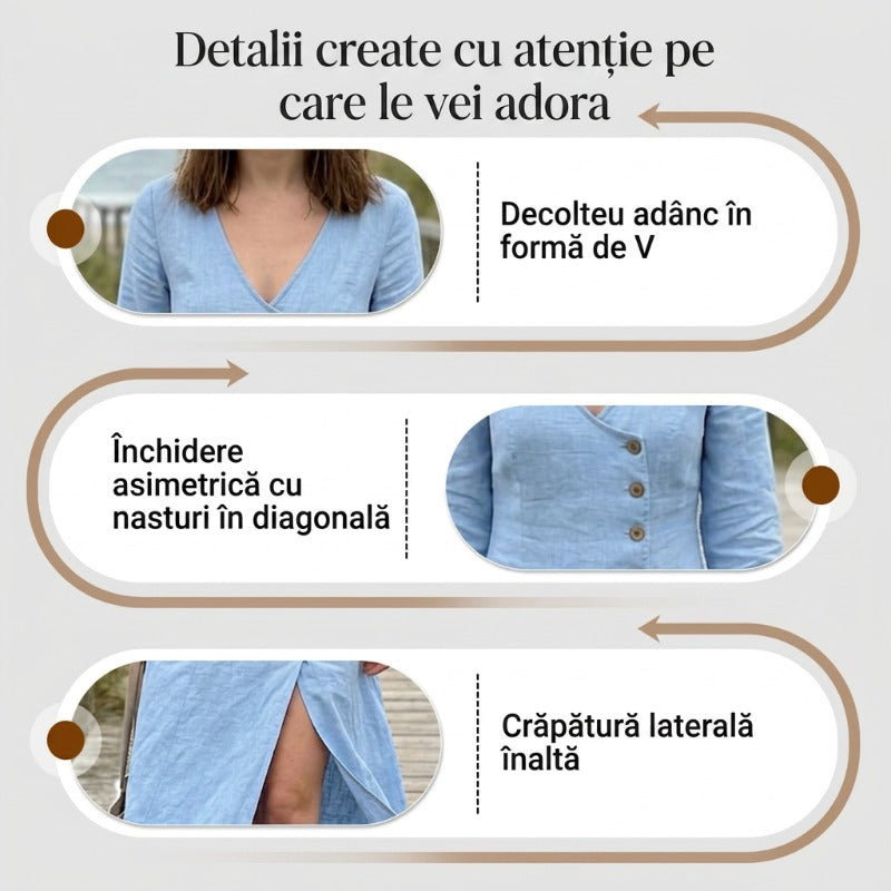 Trendé™ | Vivienne Vintage-inspiriertes Hemdkleid mit langen Ärmeln