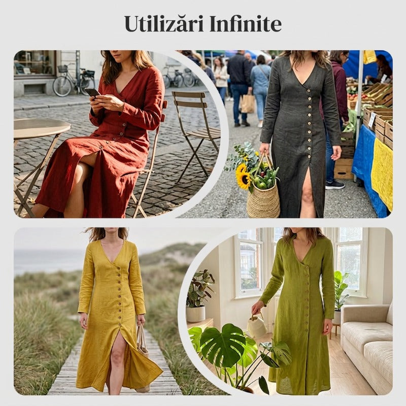 Trendé™ | Vivienne Vintage-inspiriertes Hemdkleid mit langen Ärmeln